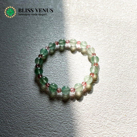 Perfect balance between career and love-Strawberry Quartz Beaded Bracelet