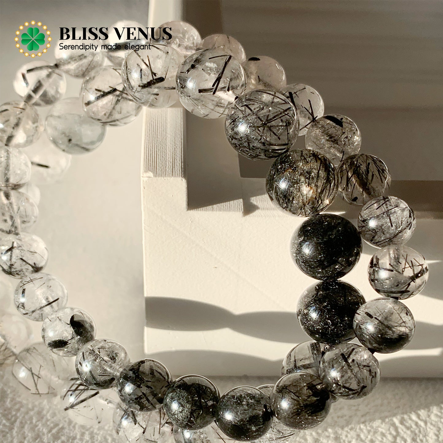 Defend And Protection, black hair nature crystal beaded bracelet (two sizes option) 8mm/10mm
